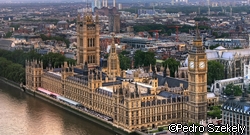 Also from my 2004 archives. The Houses of Parliament in London. I think this is the view from the London Eye. To process the shot I first cleaned up the noise with Imagenomic Noiseware, and the clonned out the smudges. Then used Photomatix Details Enhancement. In PS: - Nik Skylight filter - Freaky Details on the building - Curves with radial gradient to darken edges.